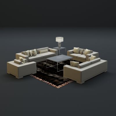 现代沙发茶几组合
