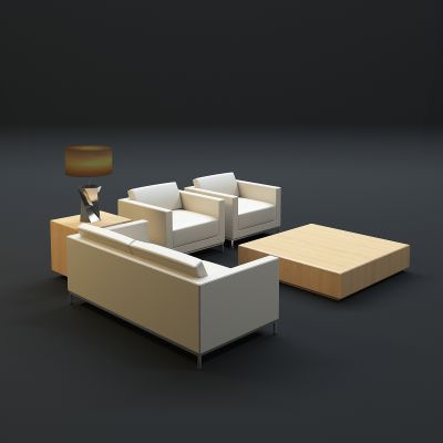 现代沙发茶几组合