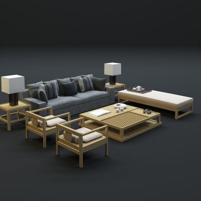 现代沙发茶几组合