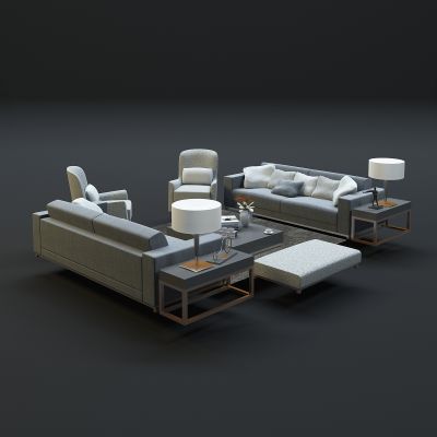  现代沙发茶几组合
