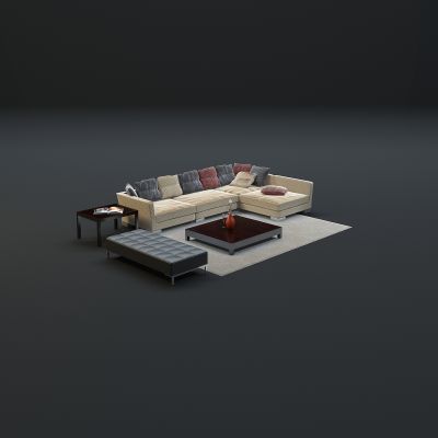 现代沙发茶几组合