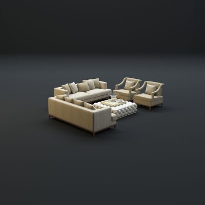 现代沙发茶几组合