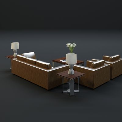 现代沙发茶几组合