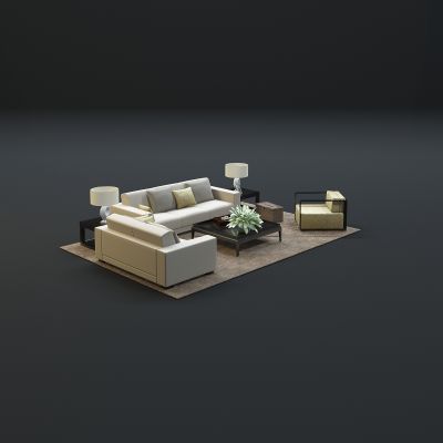 现代沙发茶几组合