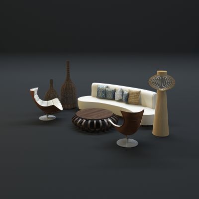 现代沙发茶几组合