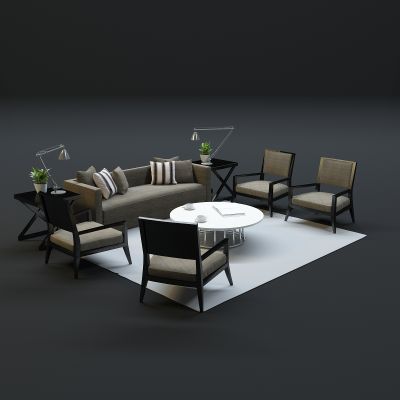 现代沙发茶几组合