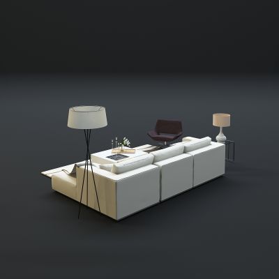 现代沙发茶几组合