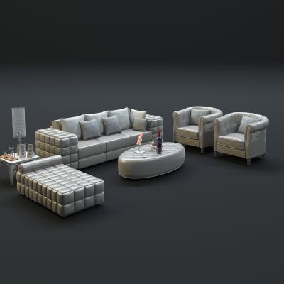 现代沙发茶几组合