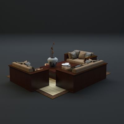现代沙发茶几组合