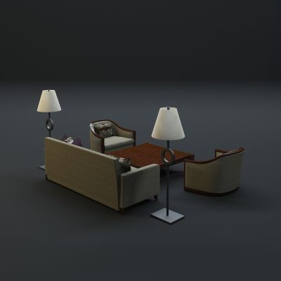 现代沙发茶几组合