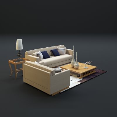 现代沙发茶几组合