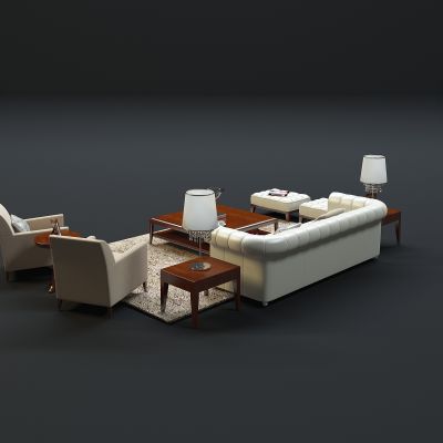 现代沙发茶几组合