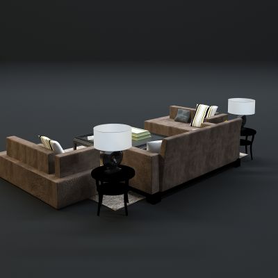 现代沙发茶几组合