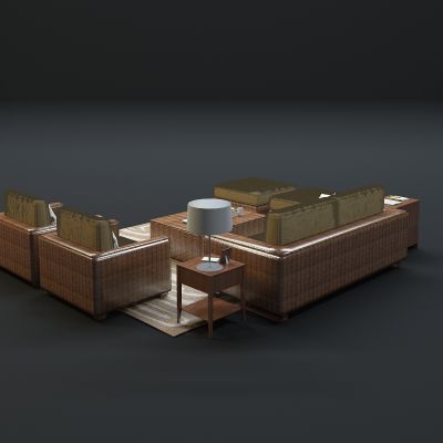 现代沙发茶几组合