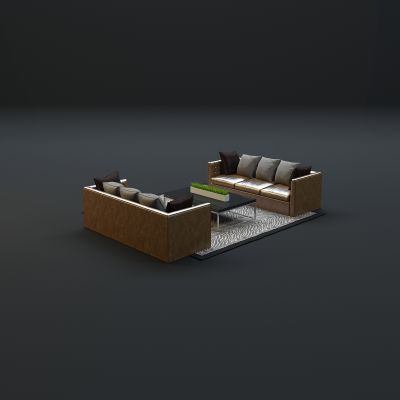 现代沙发茶几组合