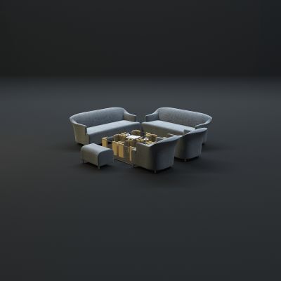 现代沙发茶几组合