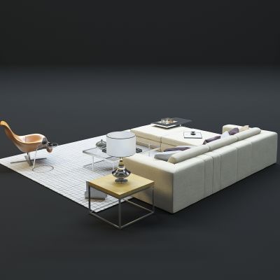 现代沙发茶几组合