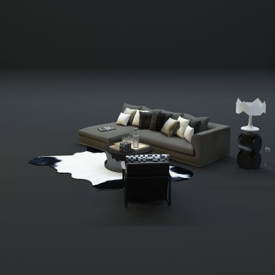 现代沙发茶几组合