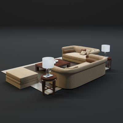 现代沙发茶几组合