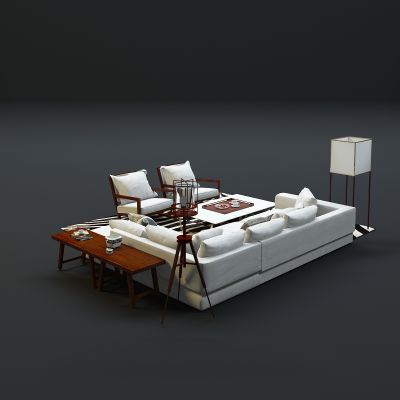  现代沙发茶几组合