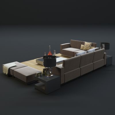 现代沙发茶几组合