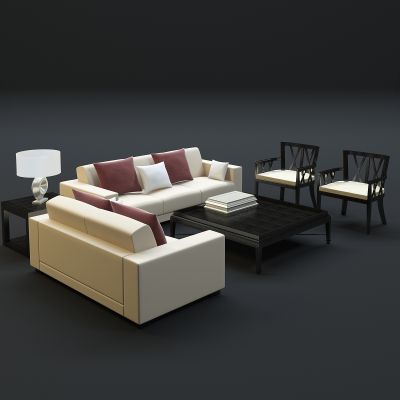 现代沙发茶几组合