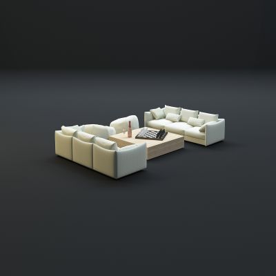 现代沙发茶几组合