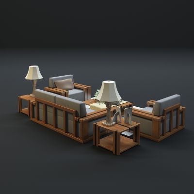 现代沙发茶几组合