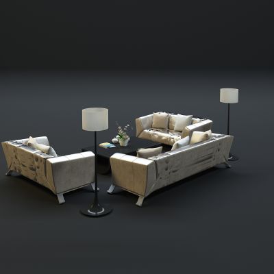 现代沙发茶几组合