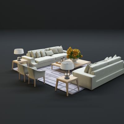 现代沙发茶几组合