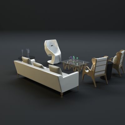 现代沙发茶几组合