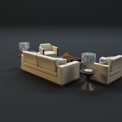 现代沙发茶几组合
