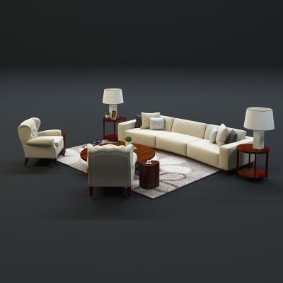  现代沙发茶几组合