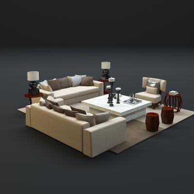  现代沙发茶几组合