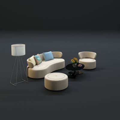 现代沙发茶几组合