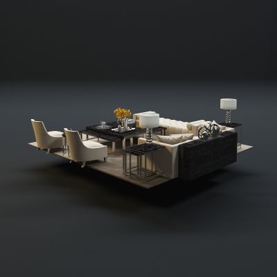 现代沙发茶几组合