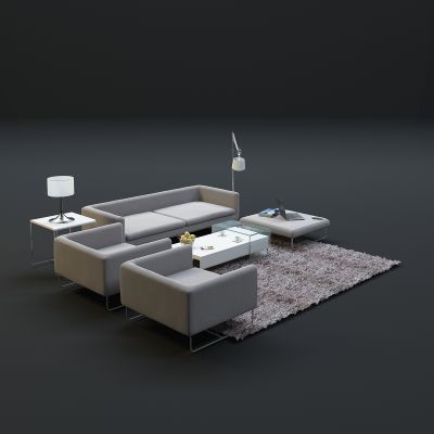 现代沙发茶几组合