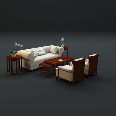现代沙发茶几组合