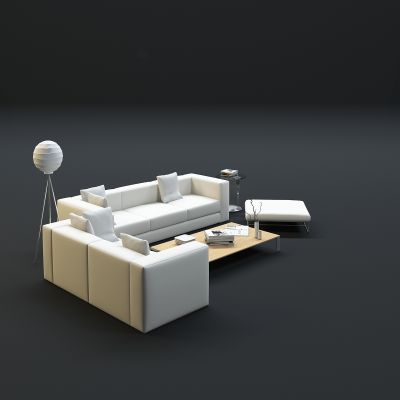 现代沙发茶几组合