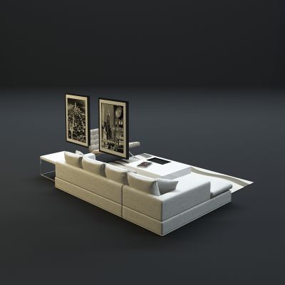 现代沙发茶几组合