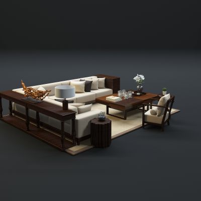  现代沙发茶几组合