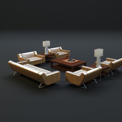 现代沙发茶几组合