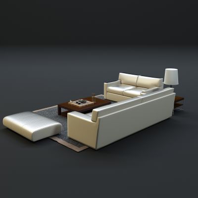 现代沙发茶几组合