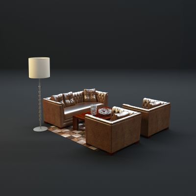 现代沙发茶几组合