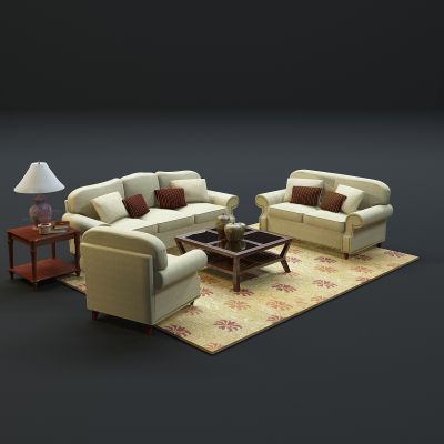 现代沙发茶几组合