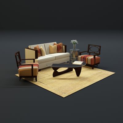 现代沙发茶几组合