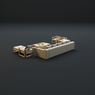 现代沙发茶几组合