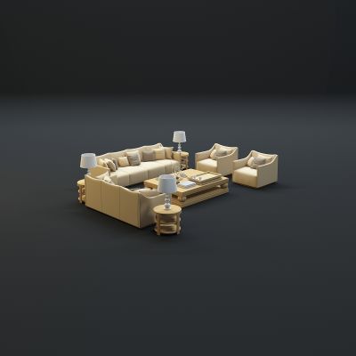 现代沙发茶几组合