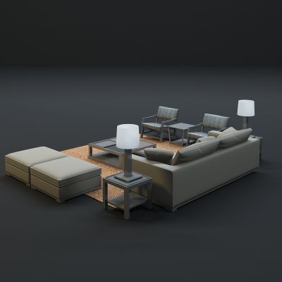 现代沙发茶几组合