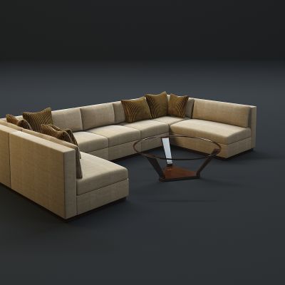 现代沙发茶几组合